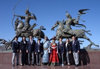 Олимпийские чемпионы посетили музей и побывали в центре Азии 