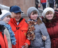 Празднование Масленицы в Кызыле